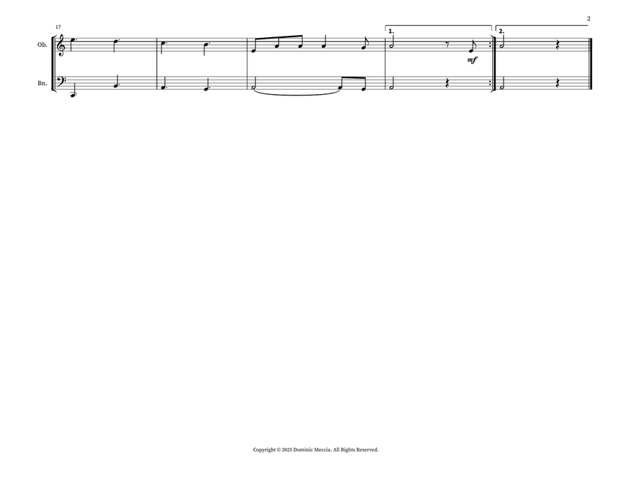 When Johnny Comes Marching Home Woodwind Duet scores gallery preview page 2