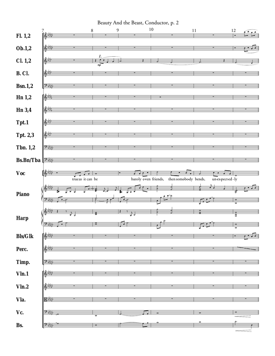 Beauty And The Beast Beauty And The Beast Full Orchestra scores gallery preview page 2
