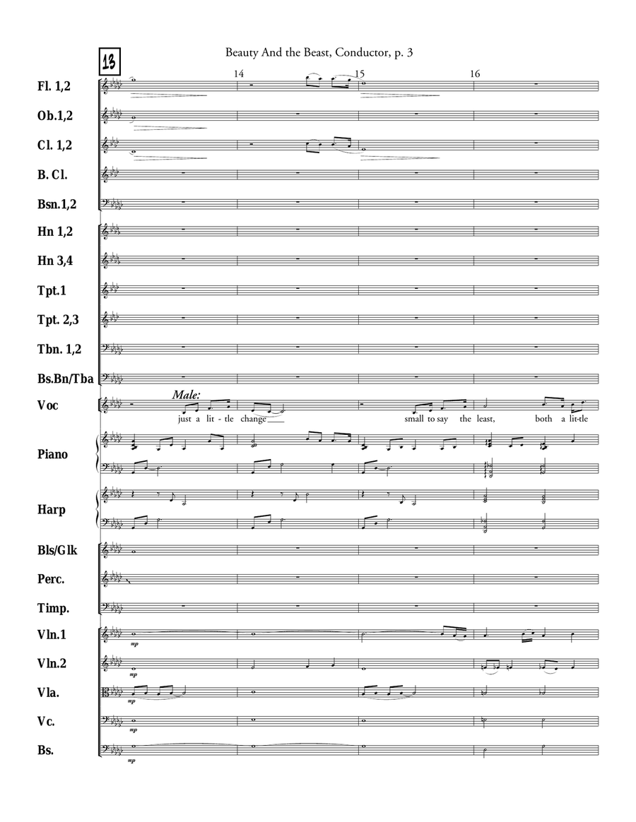 Beauty And The Beast Beauty And The Beast Full Orchestra scores gallery preview page 3