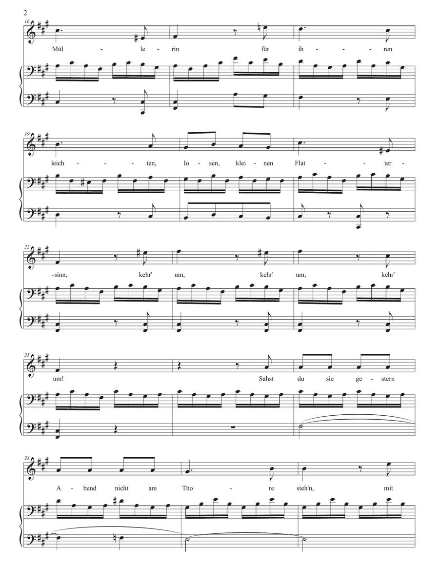 SCHUBERT: Eifersucht und Stolz, D. 795 no. 15 (transposed to F-sharp minor) Piano, Vocal scores gallery preview page 3