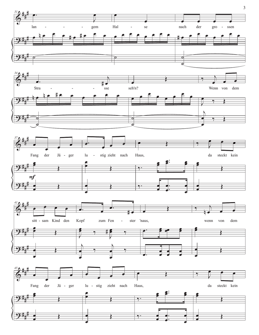 SCHUBERT: Eifersucht und Stolz, D. 795 no. 15 (transposed to F-sharp minor) Piano, Vocal scores gallery preview page 4