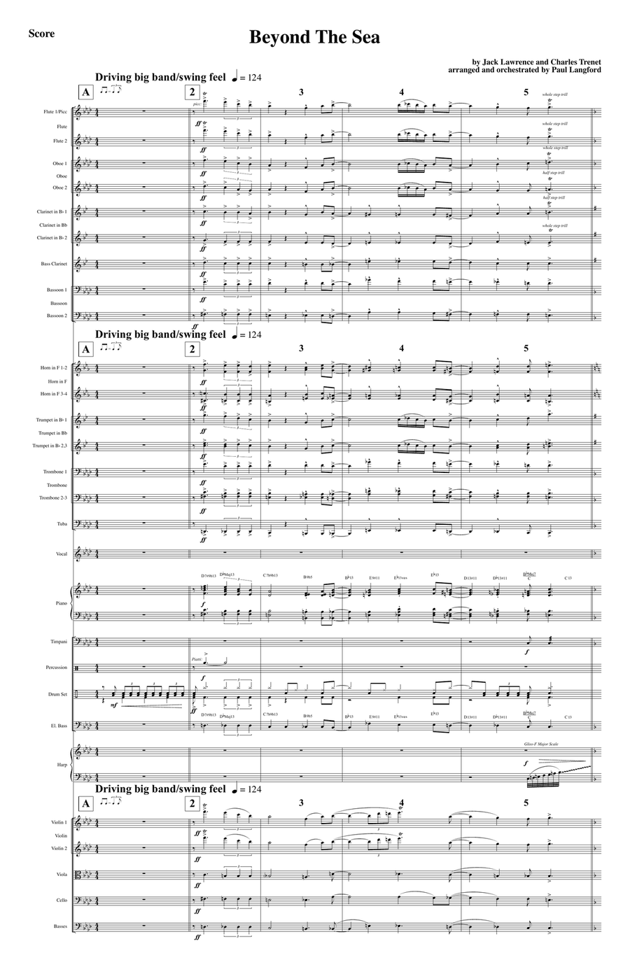 Beyond The Sea Beyond The Sea Full Orchestra scores gallery preview page 1