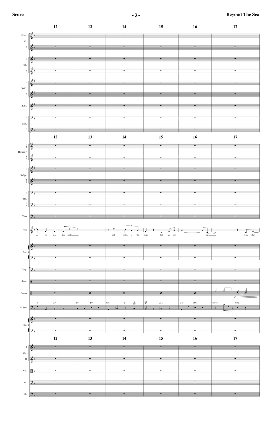 Beyond The Sea Beyond The Sea Full Orchestra scores gallery preview page 3