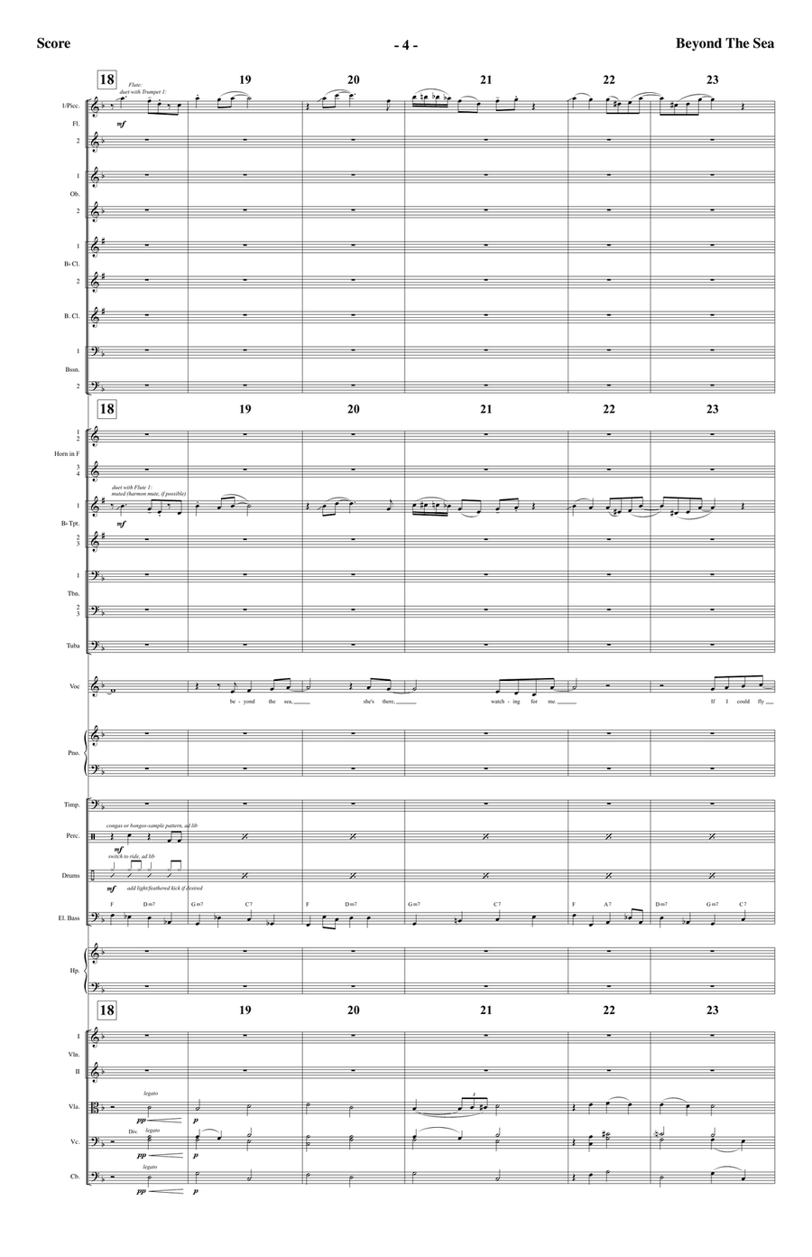 Beyond The Sea Beyond The Sea Full Orchestra scores gallery preview page 4