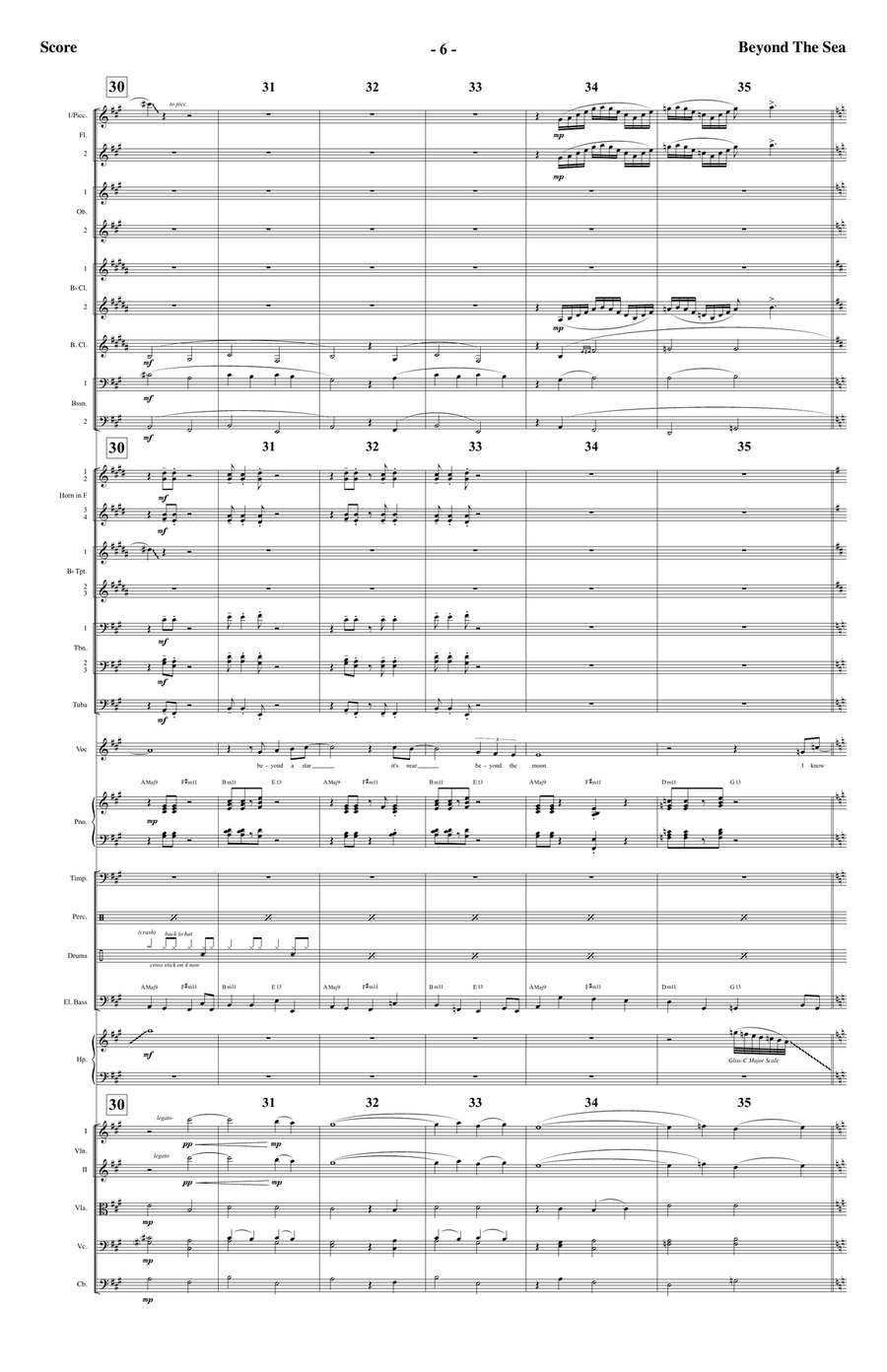 Beyond The Sea Beyond The Sea Full Orchestra scores gallery preview page 6