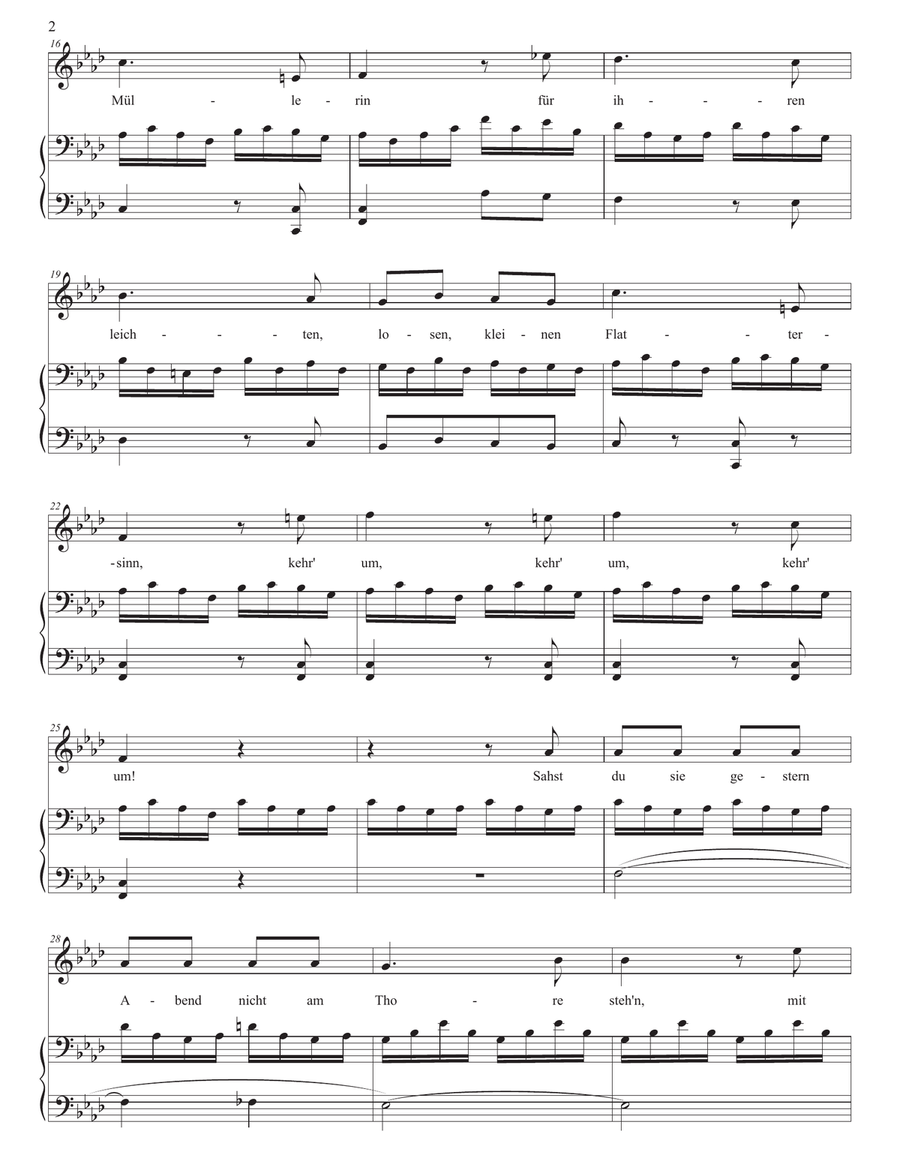 SCHUBERT: Eifersucht und Stolz, D. 795 no. 15 (transposed to F minor) Piano, Vocal scores gallery preview page 3
