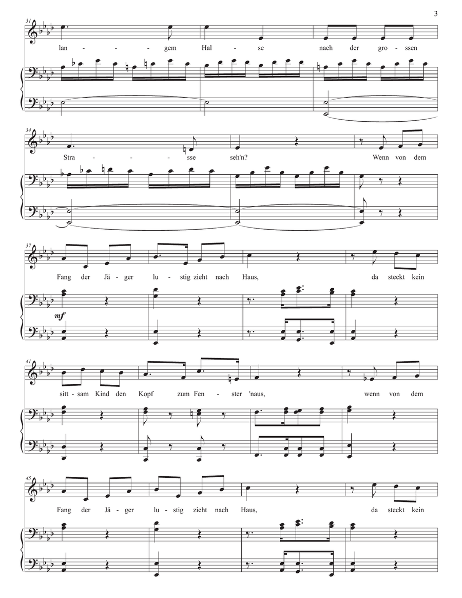 SCHUBERT: Eifersucht und Stolz, D. 795 no. 15 (transposed to F minor) Piano, Vocal scores gallery preview page 4