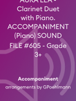 AURA LEA - Clarinet Duet with Piano. ACCOMPANIMENT (Piano) SOUND FILE #605 - Grade 3+
