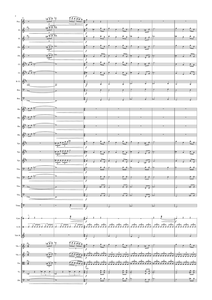 Marvel Studios Fanfare 3 Full Orchestra scores gallery preview page 2