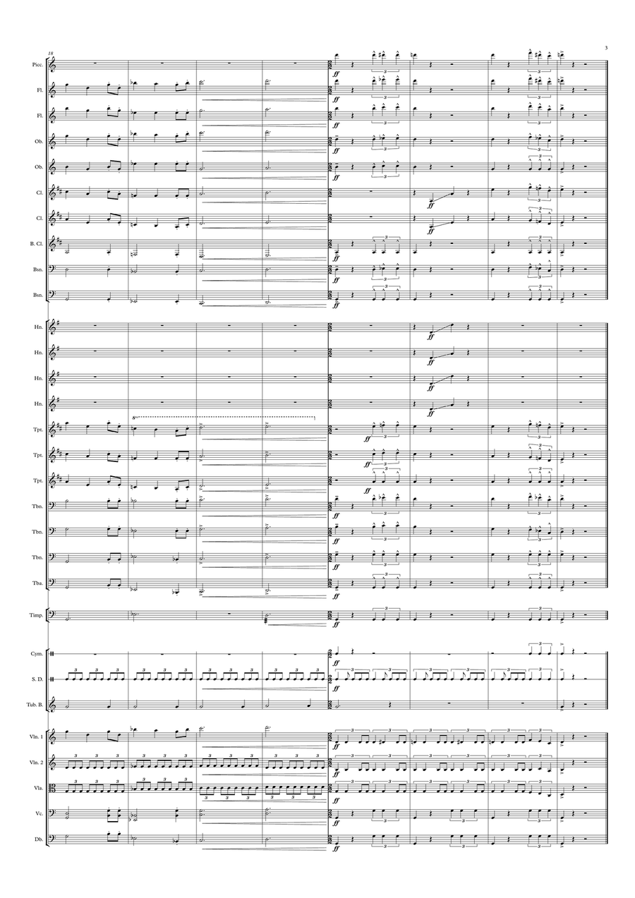Marvel Studios Fanfare 3 Full Orchestra scores gallery preview page 3