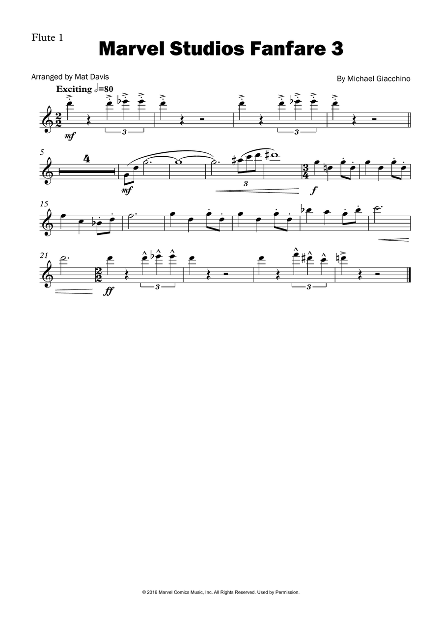 Marvel Studios Fanfare 3 Full Orchestra scores gallery preview page 5