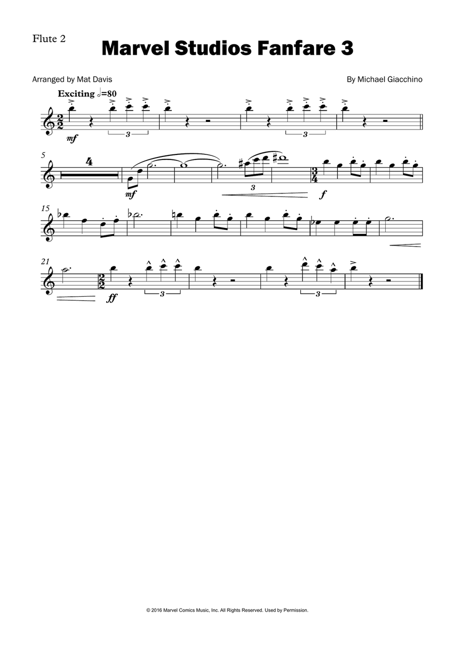 Marvel Studios Fanfare 3 Full Orchestra scores gallery preview page 6