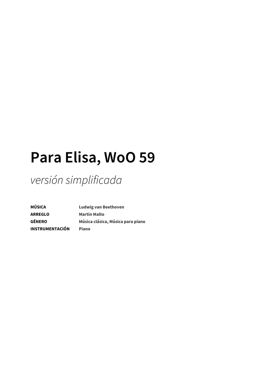 Para Elisa, WoO 59 Para Elisa, WoO 59 Easy Piano scores gallery preview page 2
