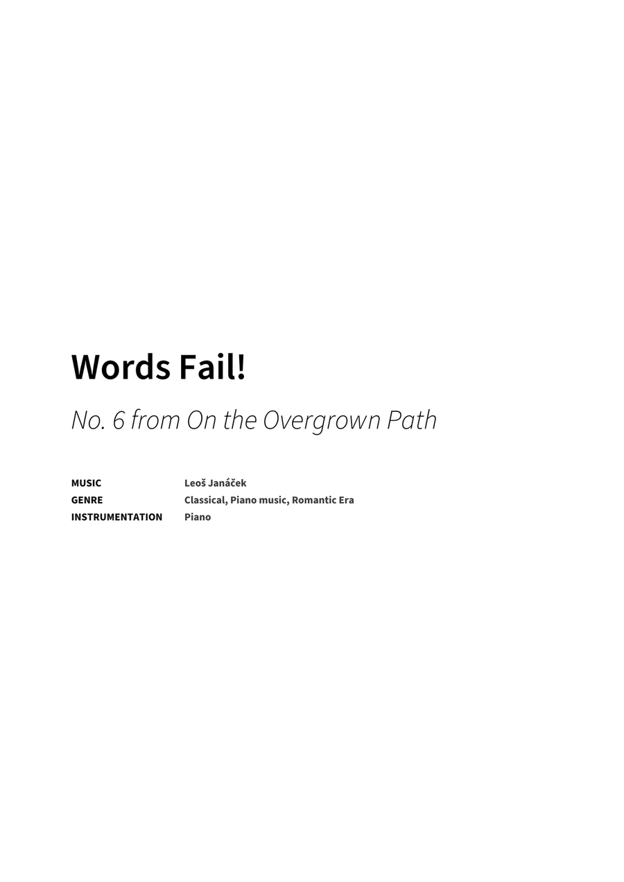 Words Fail! Words Fail! Piano Solo scores gallery preview page 2