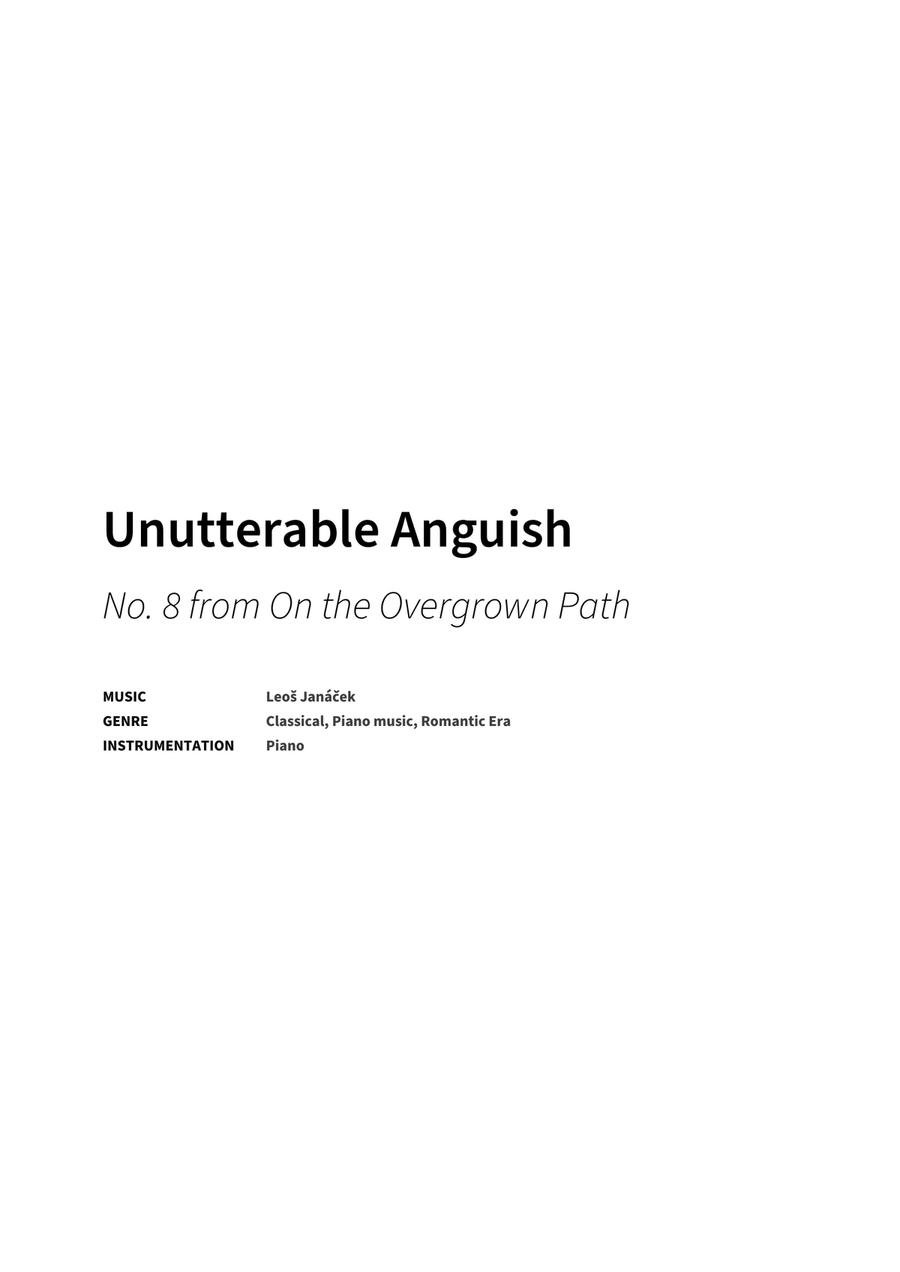 Unutterable Anguish Unutterable Anguish Piano Solo scores gallery preview page 2