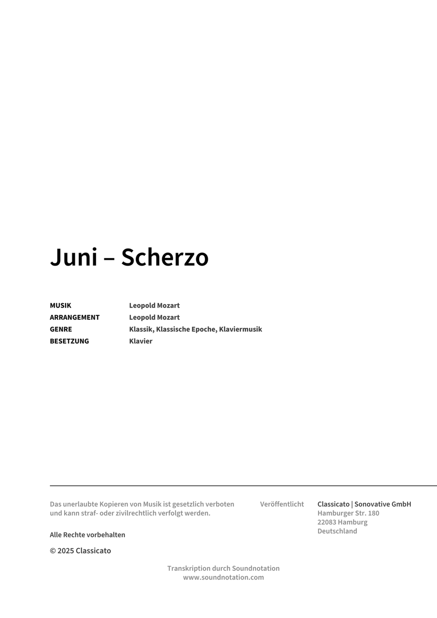 Juni – Scherzo Juni – Scherzo Piano Solo scores gallery preview page 2