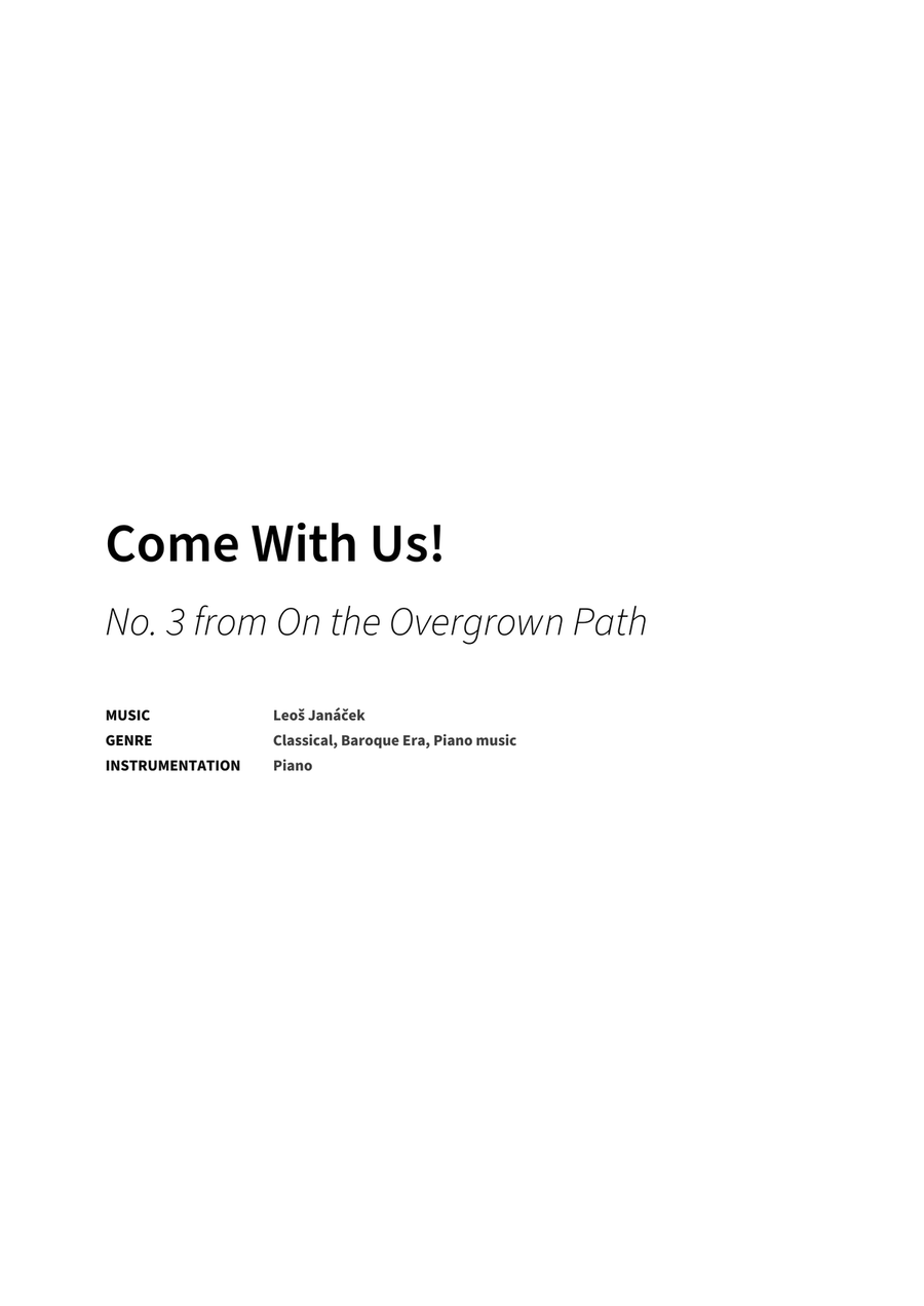 Come With Us! Come With Us! Piano Solo scores gallery preview page 2