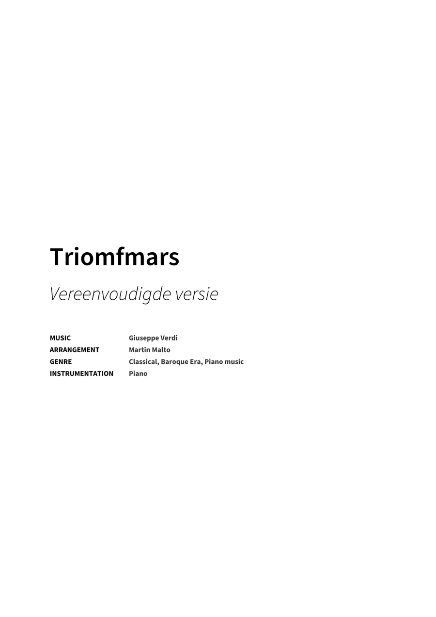 Triomfmars Triomfmars Piano Solo scores gallery preview page 2