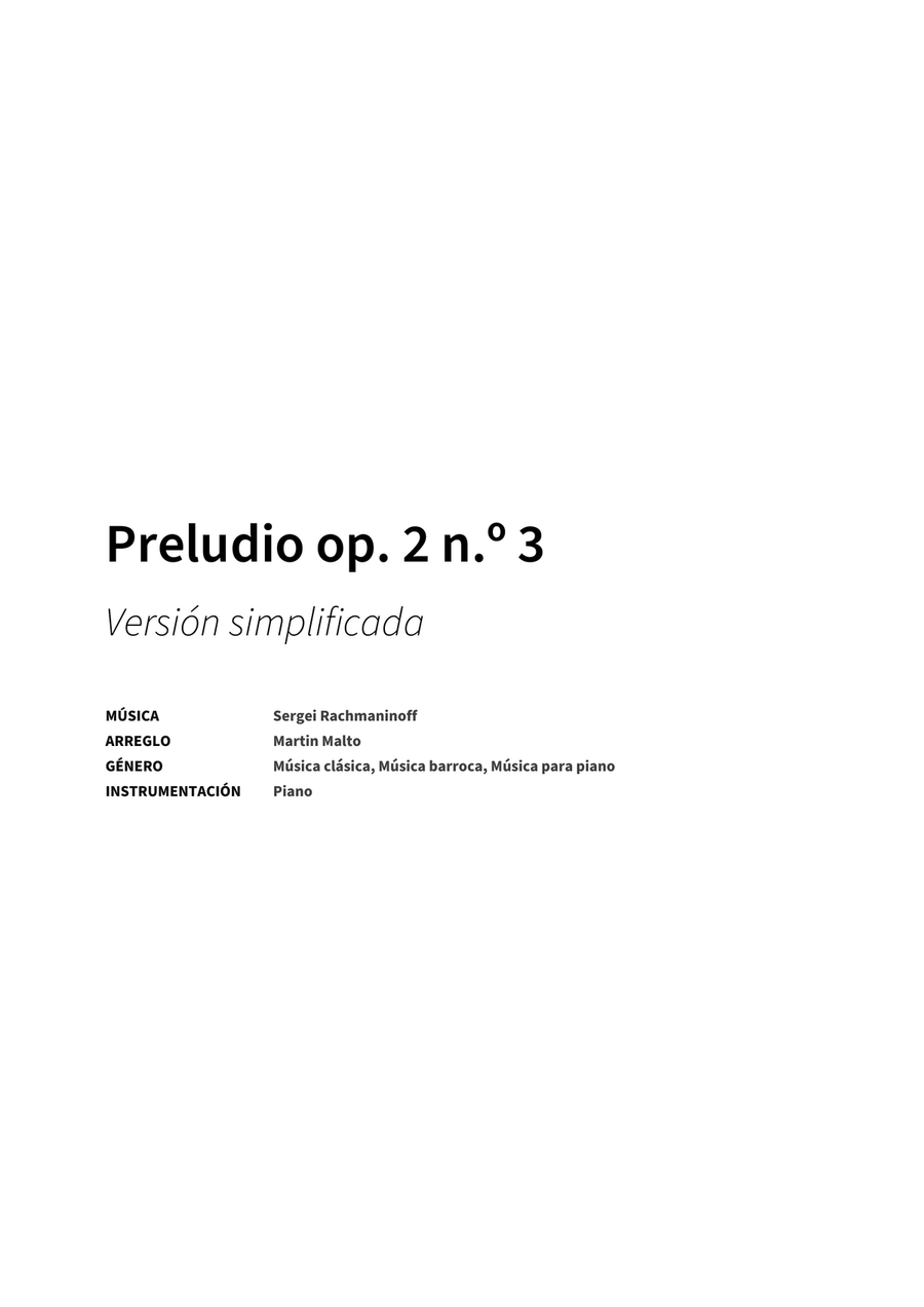 Preludio op. 2 n.º 3 Preludio op. 2 n.º 3 Piano Solo scores gallery preview page 2