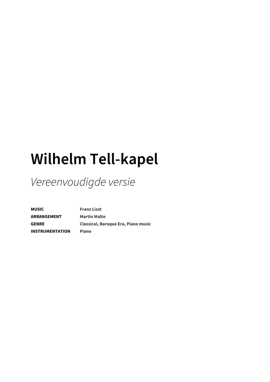 Wilhelm Tell-kapel Wilhelm Tell-kapel Piano Solo scores gallery preview page 2
