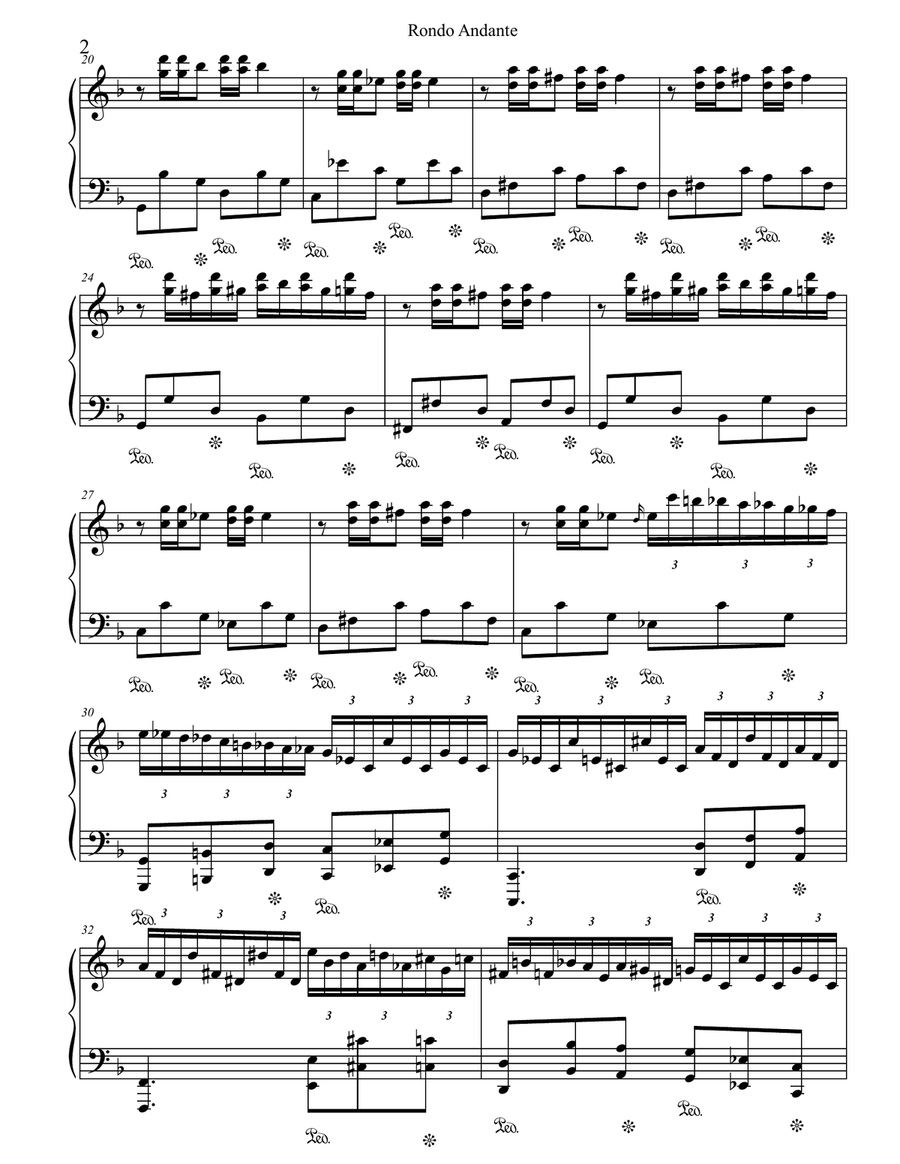 Rondo Andante Rondo Andante Piano Solo scores gallery preview page 2