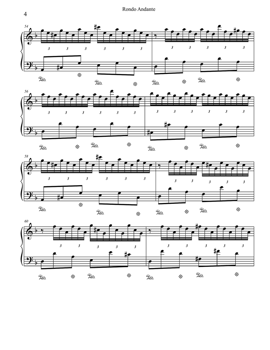 Rondo Andante Rondo Andante Piano Solo scores gallery preview page 4