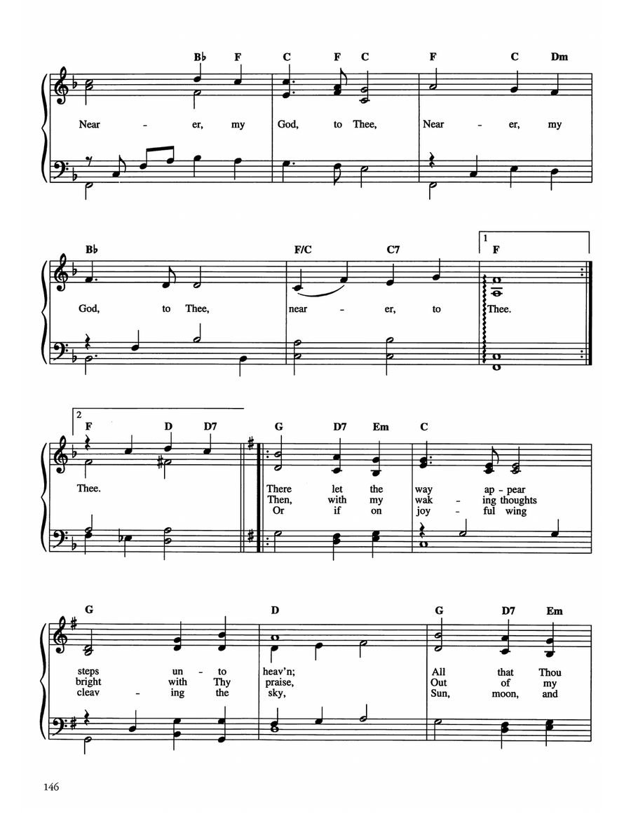 Nearer, My God, To Thee Nearer, My God, To Thee Easy Piano scores gallery preview page 2