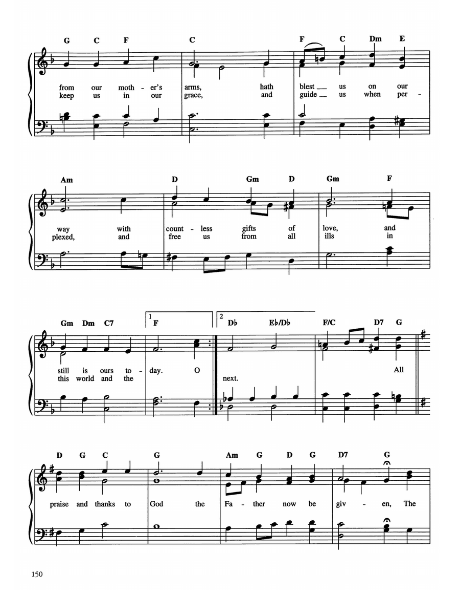 Now Thank We All Our God Now Thank We All Our God Easy Piano scores gallery preview page 2