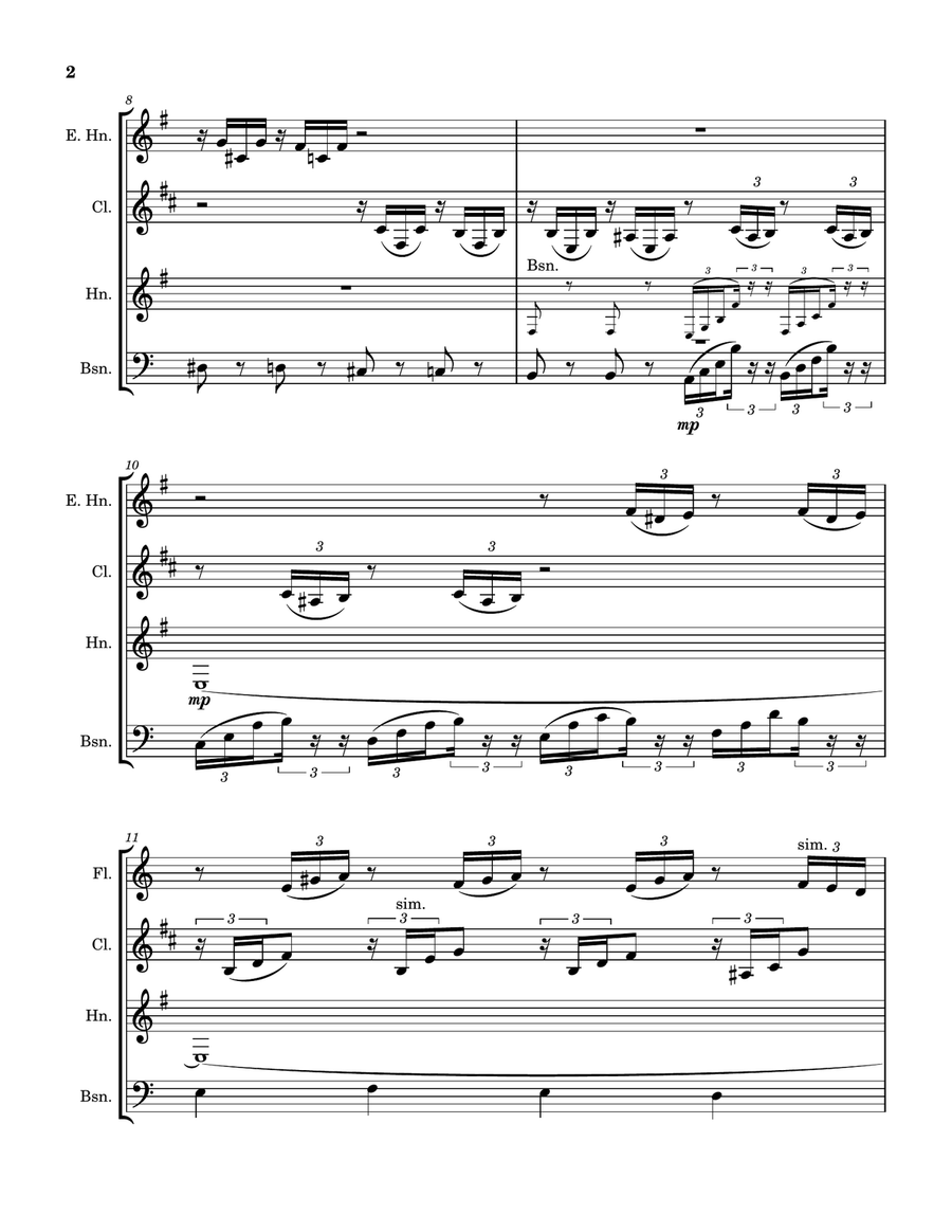 Prelude and Fugue BWV 543 (arranged for woodwind quintet) Woodwind Quintet scores gallery preview page 2
