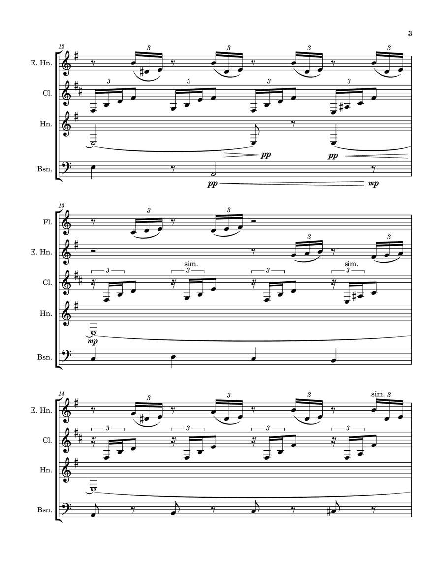 Prelude and Fugue BWV 543 (arranged for woodwind quintet) Woodwind Quintet scores gallery preview page 3