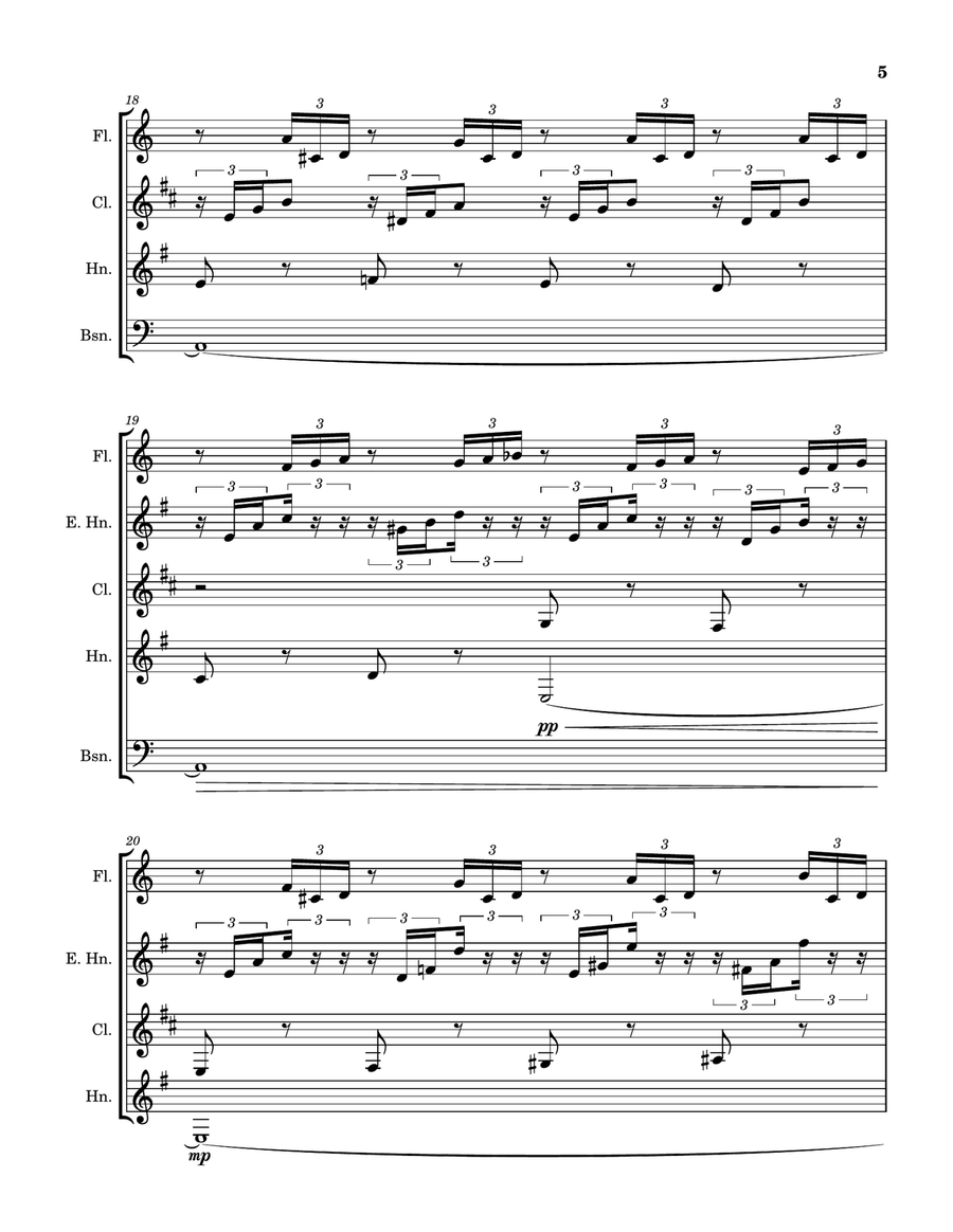 Prelude and Fugue BWV 543 (arranged for woodwind quintet) Woodwind Quintet scores gallery preview page 5