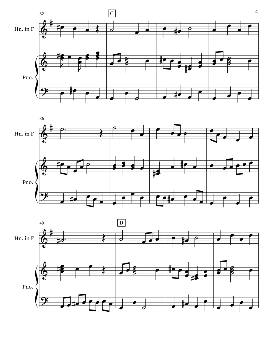 Serenade For French Horn and Piano Chamber Music scores gallery preview page 4