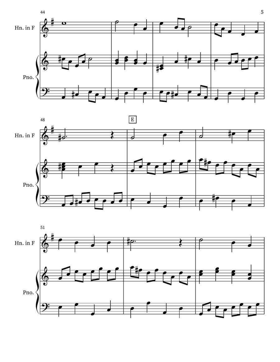 Serenade For French Horn and Piano Chamber Music scores gallery preview page 5