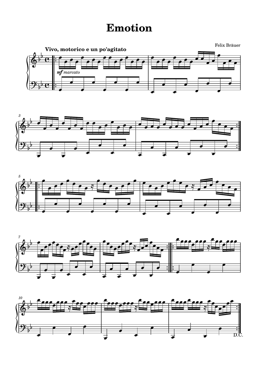 Emotion Emotion Piano Solo scores gallery preview page 1