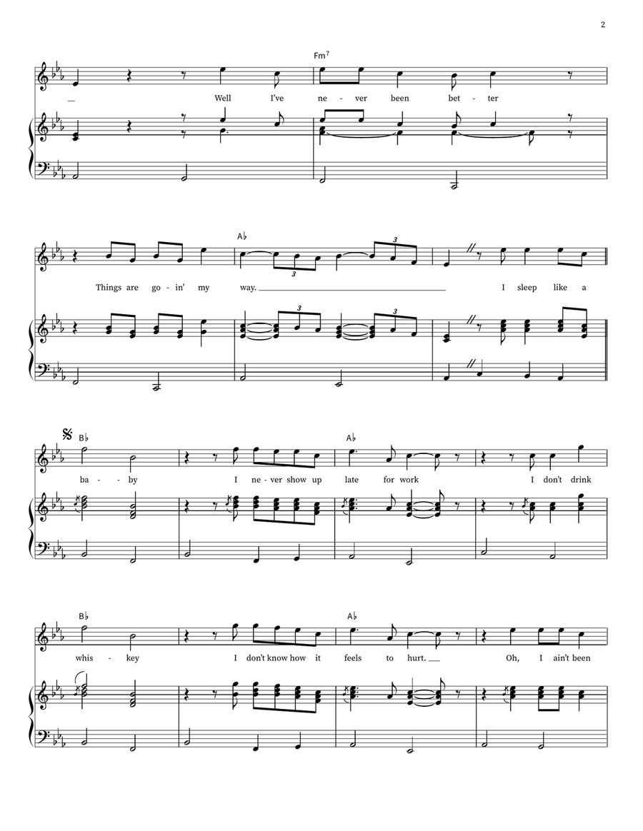 I Never Lie I Never Lie Piano, Vocal, Guitar scores gallery preview page 2