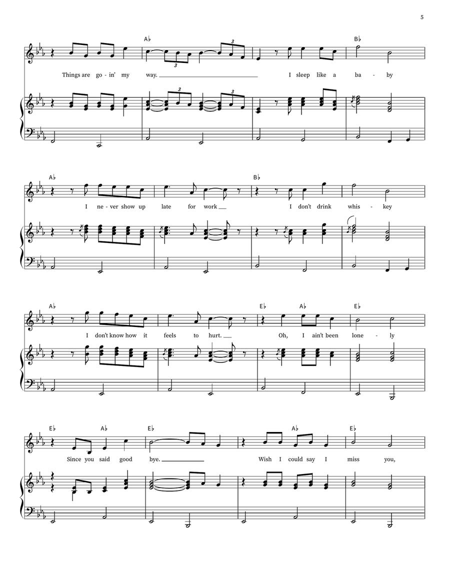 I Never Lie I Never Lie Piano, Vocal, Guitar scores gallery preview page 5