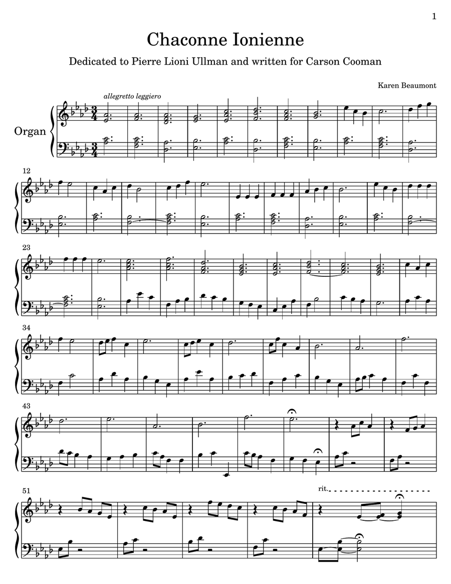Chaconne Ionienne (manuals only) Organ Solo scores gallery preview page 2