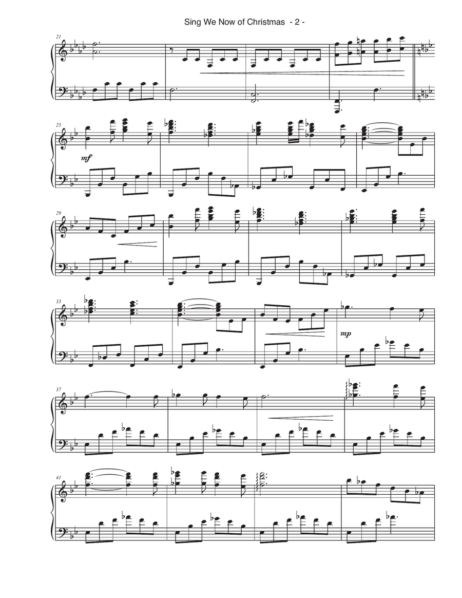 Sing We Now of Christmas Piano Solo scores gallery preview page 2