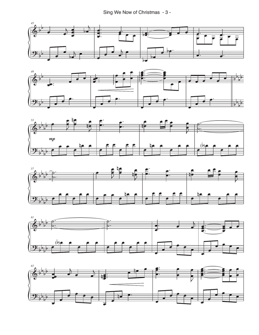 Sing We Now of Christmas Piano Solo scores gallery preview page 3