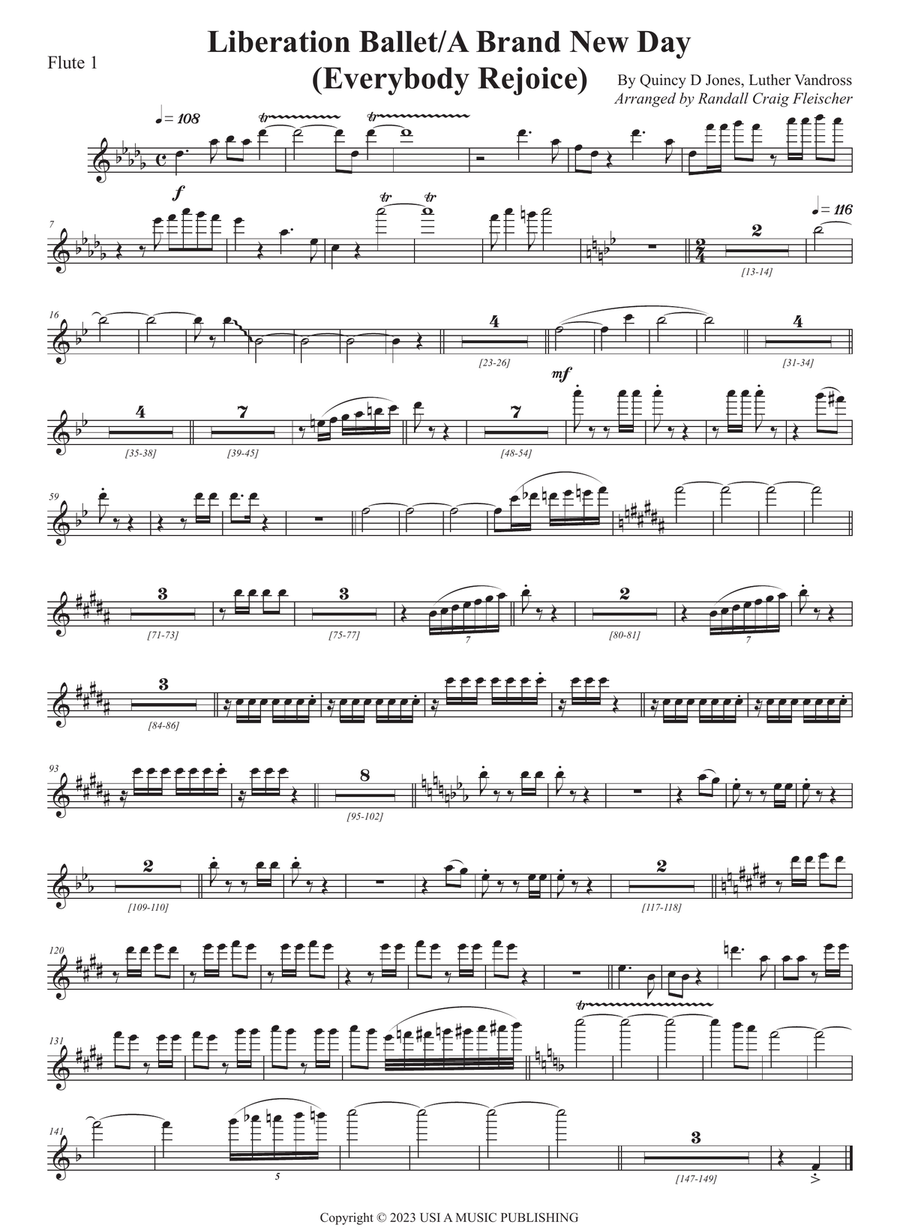 Liberation Ballet/a Brand New Day (Everybody Rejoic Full Orchestra scores gallery preview page 1