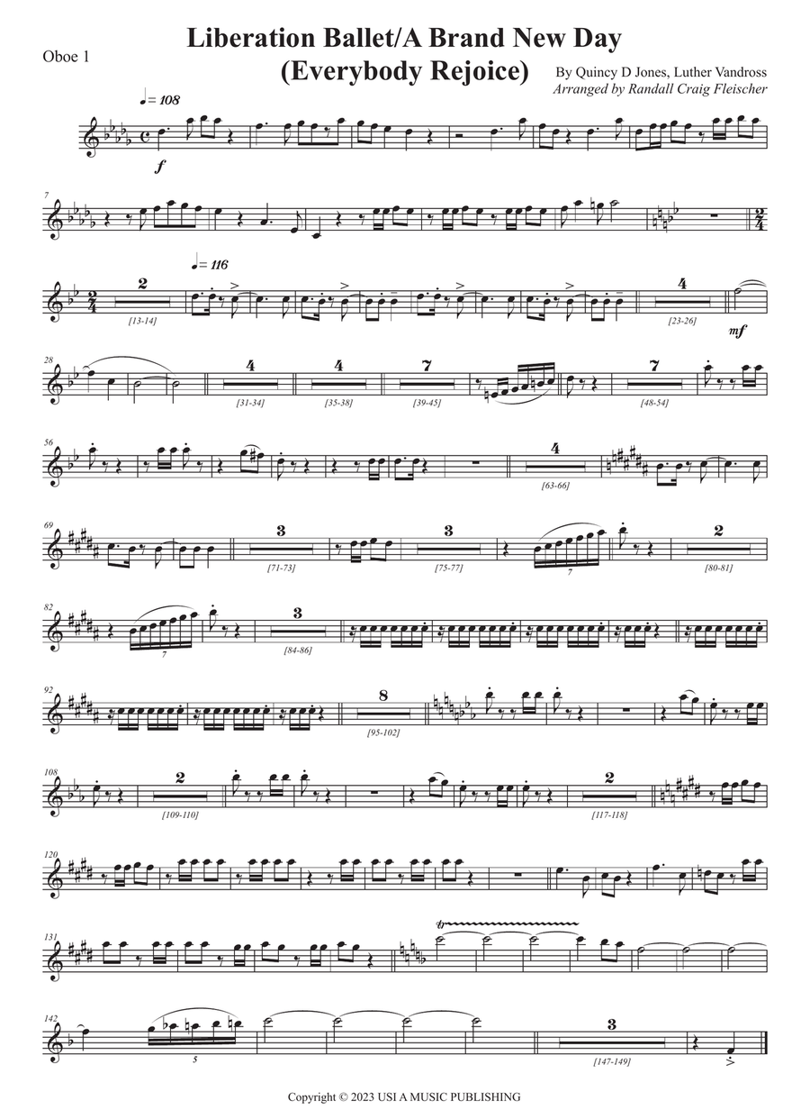 Liberation Ballet/a Brand New Day (Everybody Rejoic Full Orchestra scores gallery preview page 3