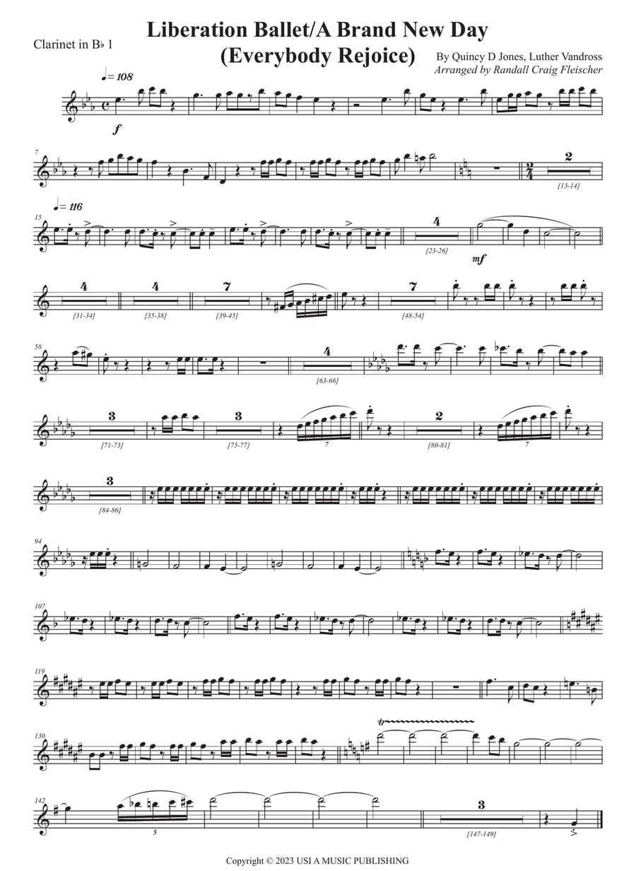 Liberation Ballet/a Brand New Day (Everybody Rejoic Full Orchestra scores gallery preview page 5