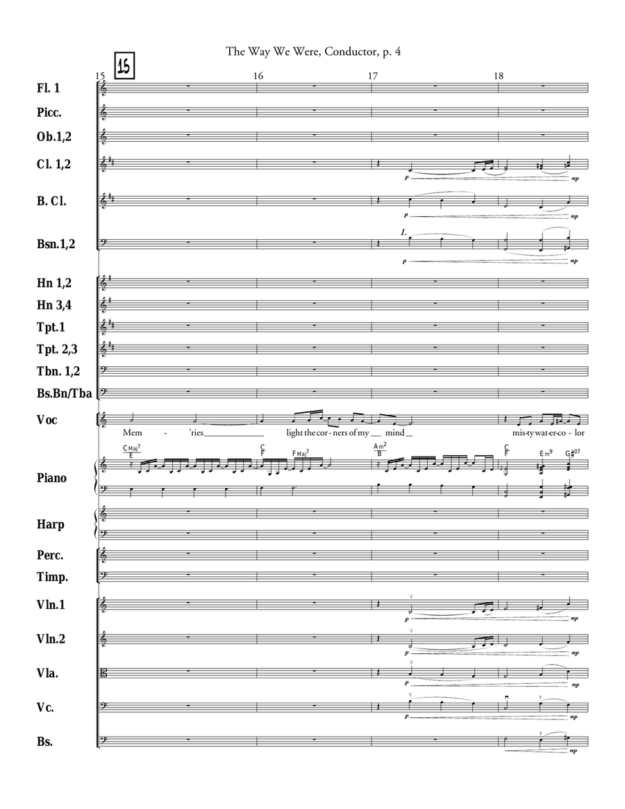 The Way We Were The Way We Were Full Orchestra scores gallery preview page 4