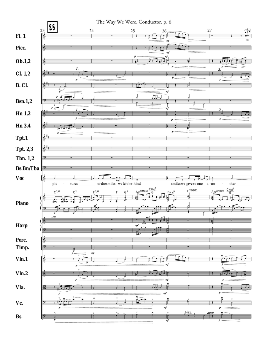 The Way We Were The Way We Were Full Orchestra scores gallery preview page 6