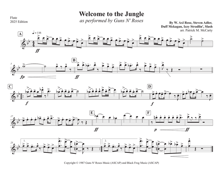 Welcome To The Jungle Welcome To The Jungle Marching Band scores gallery preview page 5