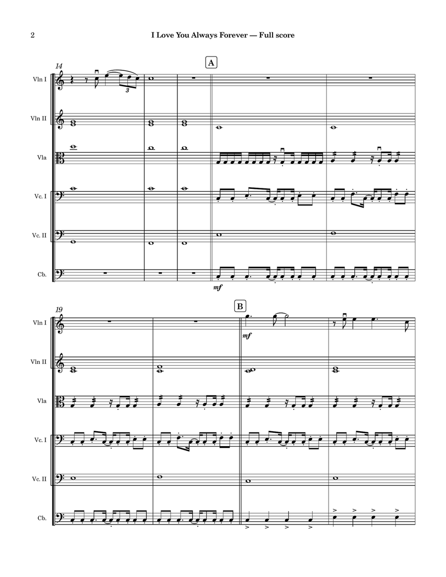 I Love You Always Forever String Orchestra scores gallery preview page 2