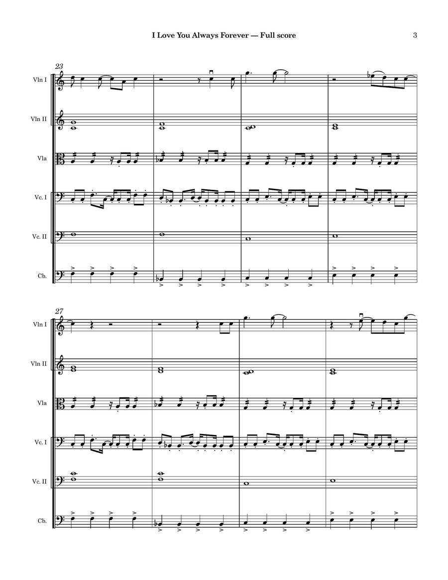 I Love You Always Forever String Orchestra scores gallery preview page 3