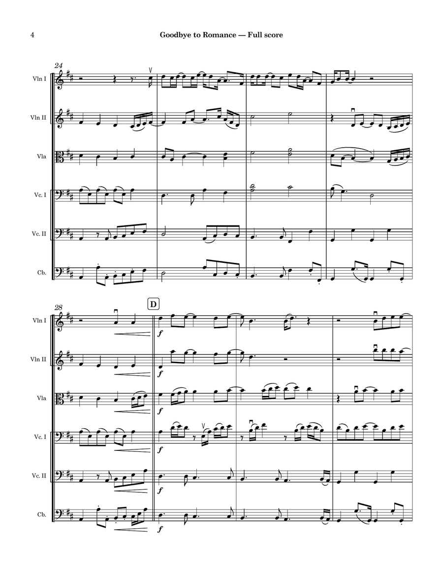 Goodbye To Romance String Orchestra scores gallery preview page 4