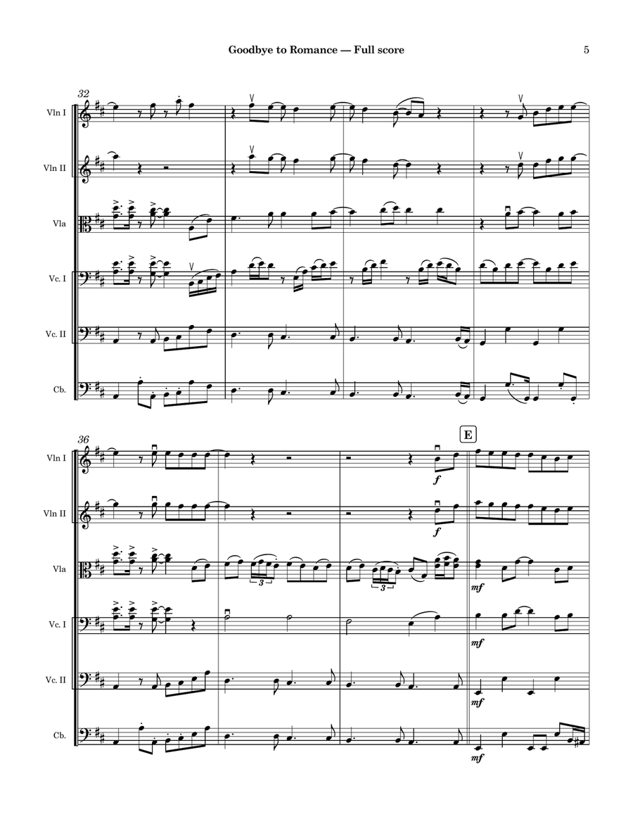 Goodbye To Romance String Orchestra scores gallery preview page 5