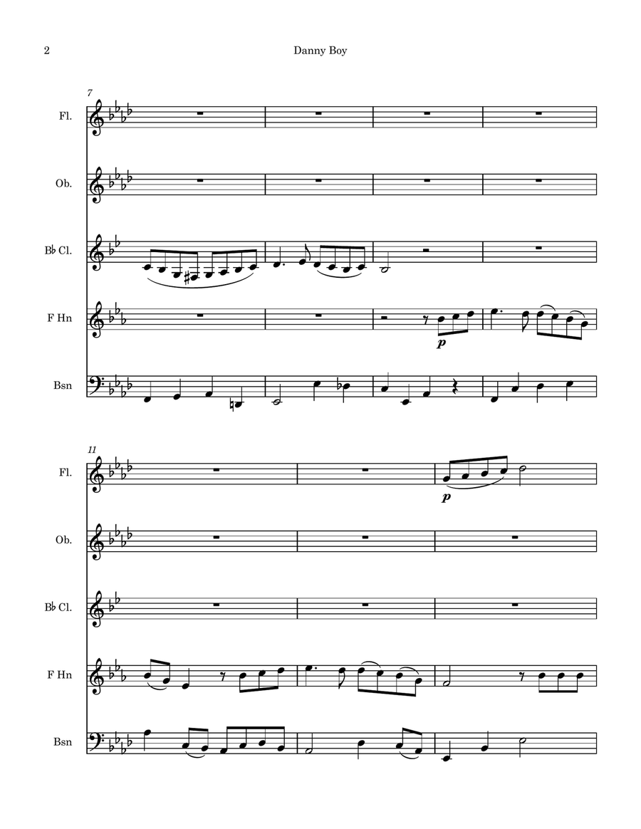 Danny Boy Danny Boy Woodwind Quintet scores gallery preview page 2